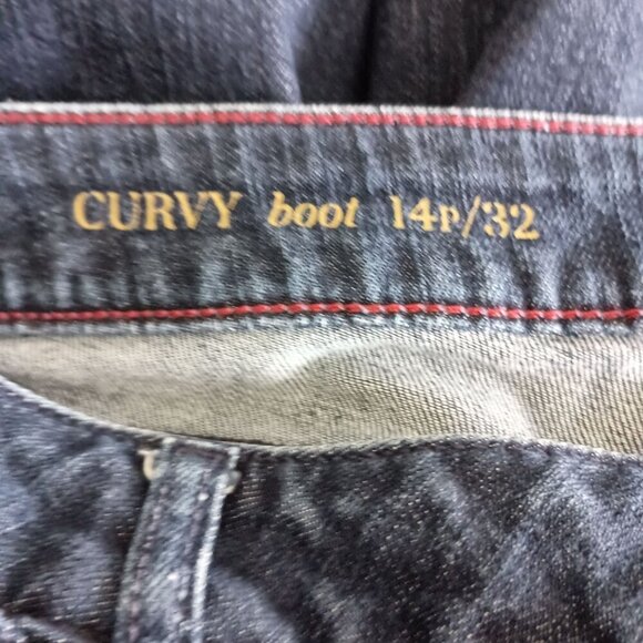 Talbots Curvy Boot Jeans Women’s 14P Petite 32x28 Blue Denim Stretch Excellent - Picture 6 of 8